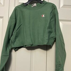 Champion Olive Green Cropped Pullover